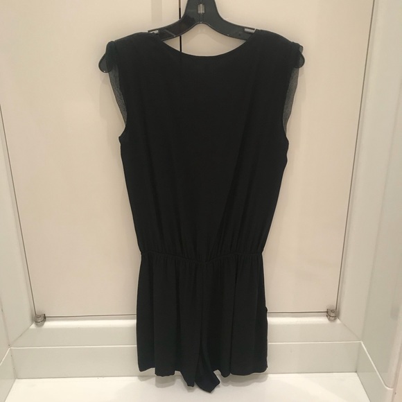 Milly Black Stretch Silk Crepe Romper - Picture 4 of 4